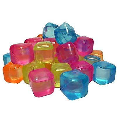 Fackelmann 49358 Wiederverwendbare Eiswürfel – 8 Stück, Bunt, 2,4 Cm, Aus Kunststoff