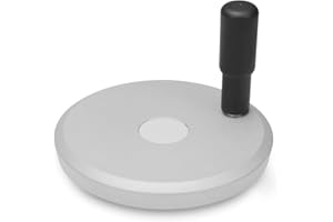 GANTER NORMELEMENTE ganter Norma Elementos Disco mano ruedas con mango giratorio, 1 pieza, Plata, RAL 9006, estructura mate, GN 923 – 125 de B12 de R De Sr