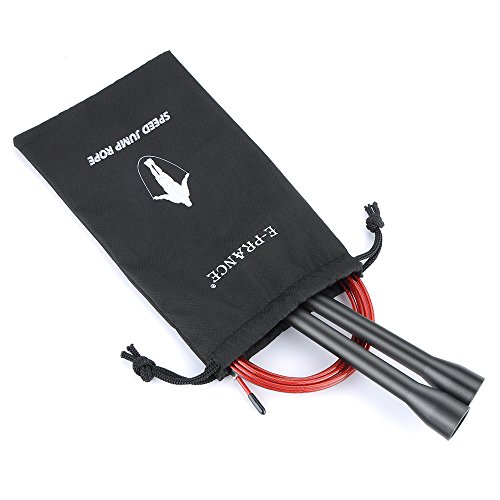 E-PRANCE Speed Rope Springseil für Sport & Fitness, High Speed Seil mit Kugellager Ideal für WOD’s, Double Unders, Crossfit, MMA, Boxen - 6