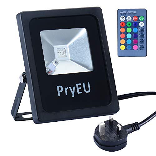 Pryeu proiettore LED di sicurezza per esterni luci di inondazione 10 W 20 W per casa al di fuori del giardino patio garage Rgb-10w