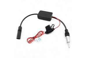 KUNFINE Amplificador Amplificador de señal de Antena FM de Radio de Coche Universal para Coche Marino vehículo Barco RV 12V Mejora de Antena de señal