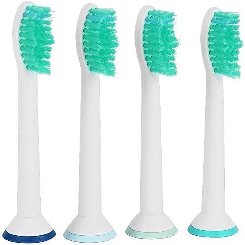 Sonicare Replacement Toothbrush Heads for All Philips Sonicare Toothbrush Snap-On Handles,ProResults, FlexCare, Plaque Control, Gum Health, DiamondClean, HealthyWhite, EasyClean -4 Pcs Value Pack