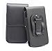 Produktbild Schwarz / Black HTC Desire 500 Gürteltasche Handy Holster mit magnetischem Verschluss aus PU-Leder Schützhülle Cover mit sicherem Gürtelclip von Gadget Giant®