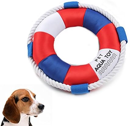 Squeak Dog Toy,Creative Swimming Circle Toy- Pets Toys,Christmas, New Year's Day Gift, By Tie langxian (Swimming Circle)