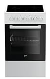 Heißluft Beko FSM57100GW Herd (Elektro / Freistehend) / 50 cm / Restwärmeanzeige / PractiClean / schwarz / pflegeleichte Emaillierung / abnehmbare Backofentür