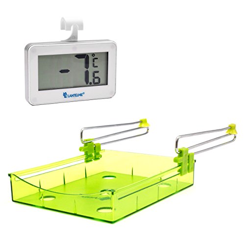 Lantelme 5958 Khlschrankschublade mini und Khlschrankthermometer Digital im Khlschrankzubehr Set