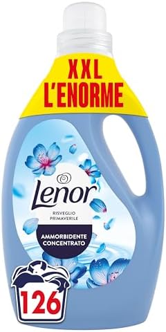 Lenor Ammorbidente Lavatrice Concentrato 126 Lavaggi, Risveglio Primaverile, Profumo di Pulito Che Dura 3 Volte Più a Lungo