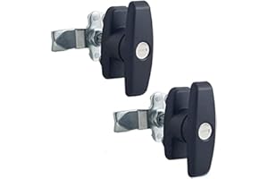 ETOMVOOP Cerradura de puerta de taquilla de caravana/autocaravana, interruptor de seguridad, caja de batería, cerradura de puerta con 2 llaves (2 piezas)