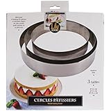 Lily Cook kp5350 marco pastelero redondo acero inoxidable plata – 3 pcs: diámetro 26 cm; Diámetro: 23 cm; Diámetro 20,5 cm