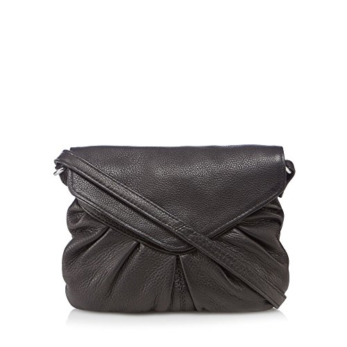 Day And Mood Womens Black Leather 'Elderflower' Mini Cross Body Bag