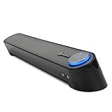GOgroove UBR Altavoz Barra de Sonido con Micrófono / Altavoz Kit de Sonido para PC y TV - Para Portátiles HP Dell Apple MacBook HP Lenovo Alienware Primux ASUS Acer MSI y más