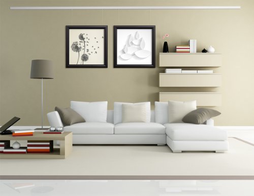 Bilderschienen Galerieschienen Bilderleiste Premium Komplett-Set 4m weiß - 8