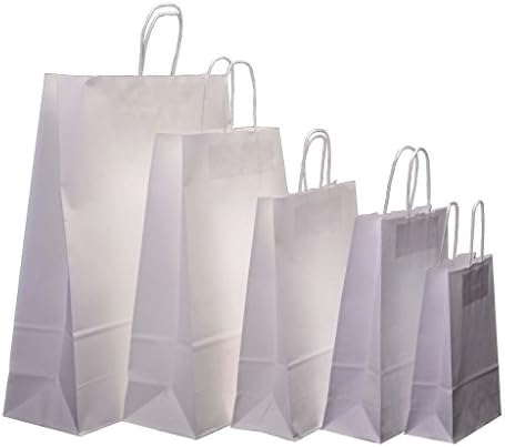 150 x Extra Large White Kraft Twisted Handle Paper Carrier Bags (Extra Large - 440x140x500mm)