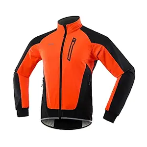 Men Cycling Jacket Waterproof Windproof Thermal Fleece Bike Jersey MTB Bicycle Riding Running Autumn Winter Jacket Coat