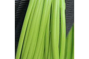 FEYART 70 m de color sólido PE mimbre plano de ratán sintético material de reparación para tejer, reparación de muebles de jardín cesta de almacenamiento (verde)