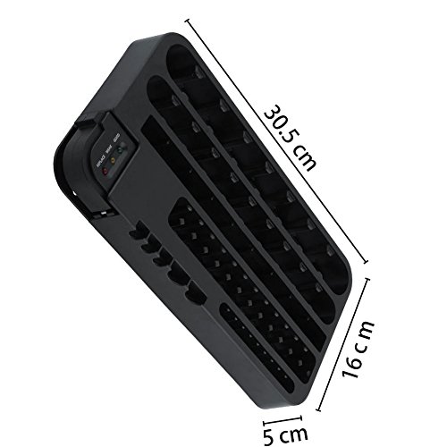 MYTK Batterie Organizer, Batterie Box, Batterie Batteriehalter (Platz für bis zu 72 Batterien) mit abnehmbarem Tester - 5
