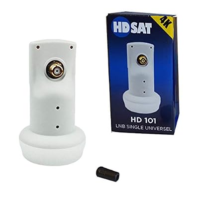 HDSAT HD101 LNB Single Tête Parabole Universelle Full HD 4K Gain 65dB