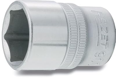 Hazet 900-25 Douille carré creux 12,5 mm/profil traction à 6 pans extérieurs Taille 25 longueur 44 mm