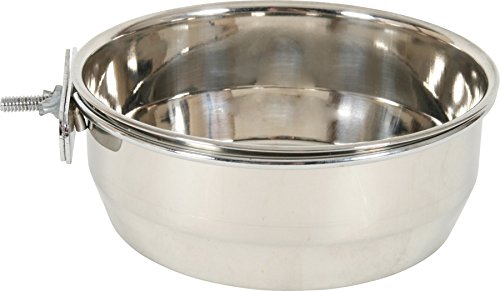 ZOLUX de Fijar - Ensaladera de Acero Inoxidable para Perros Diámetro 18 cm 1,34 L