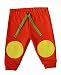 BABY CRAWLING TROUSERS for Girls and Boys. High Quality 100% Cotton, Interlock with Soft Double Knee Patches/Pads to Protect Little Knees. 12-18 months, Cherry Tomato.