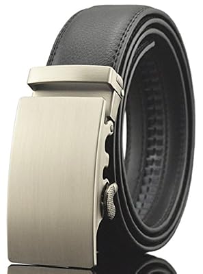 Xhtang Ceinture pour Homme en Cuir Véritable avec Boucle Automatique
