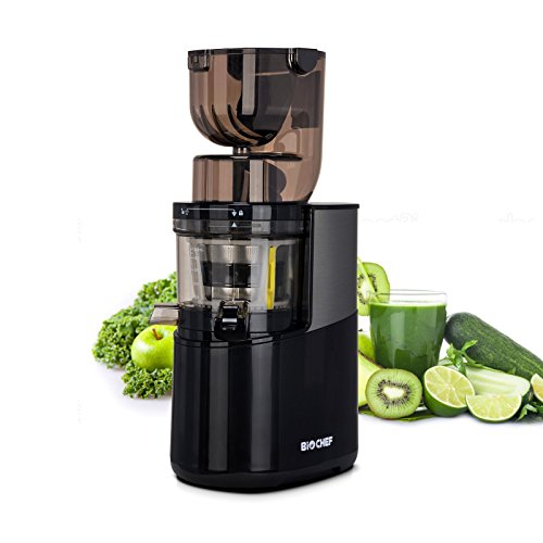 BioChef Altas Whole Slow Juicer Pro - 2.Generation / 400W Motor / XXL Einfüllhals / Lebenslange Garantie auf den Motor + kommerzielle Garantie für 1 Jahr (Schwarz)