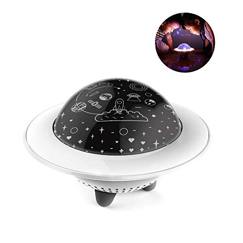 Preisvergleich Produktbild Pawaca Star Nachtlichtprojektor, Nachtbeleuchtung Lampen Mit Bluetooth-Lautsprecher, 360 Grad Drehbar DREI Lichteffekte Können Ersetzt Werden Und Mehrere Farbänderungen