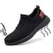 Price comparison product image Lightweight Safety Shoes Men Women Work Shoes Steel Toe Breathable Protective Sneakers,Black 41