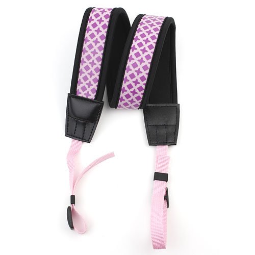 BIRUGEAR courroie sangle   paule cou en n  opr  ne nylon - Violet en Noir pour DSLR Appareil Photo Kodak Panasonic Canon Nikon Pentax Sony Samsung FujiFilm