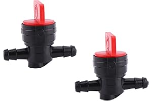 WANGCL 2 pz Universale Rubinetto Serbatoio Carburante Rubinetto 1/4 in Linea On/off Interruttore Carburante Rubinetto in plastica Moto valvola Carburante con Tubo 6 mm