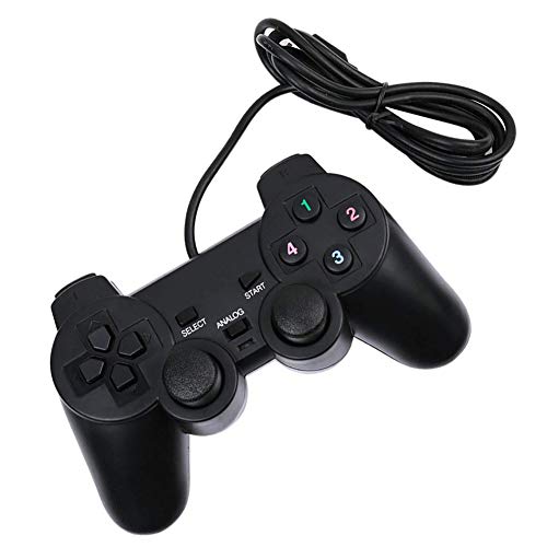 Preisvergleich Produktbild LUYION Gamepad USB Verdrahtet Spielcontroller Schultern Knöpfe Dual Shock Joystick-Griff Plug Joypad für PC Windows XP / 7 / 8 / 10(2 Stück)