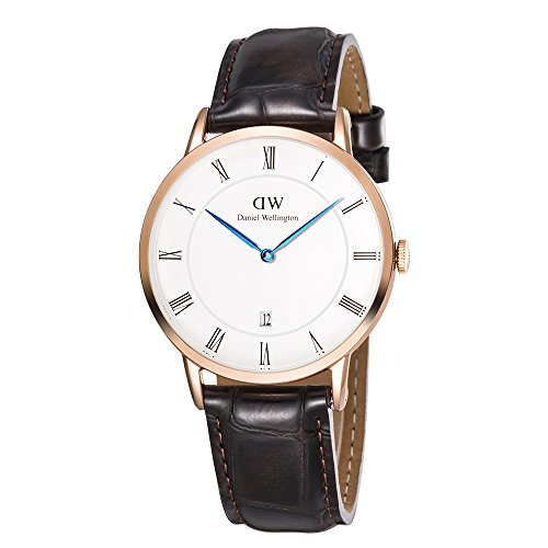 Daniel-Wellington-Dapper-Herren-Armbanduhr-Analog-Quarz-Leder-DW00100085