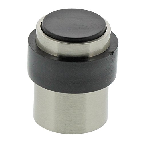 BURG-WÄCHTER Wand- und Boden-Türstopper, Höhe: 44 mm, Durchmesser: 30 mm, Inkl. Befestigungsmaterial, TSB 2230 Ni SB, Edelstahl-Optik