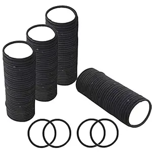 Black Elastic Hair Ties ? 120 Count 4mm No Metal Strong Rubber Hair Bands, No Pull Ponytail holder, Great for Thick, Heavy, Curly Hair, Women, Girls, Men, Thanksgiving, Daily Wearing