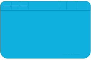 FAGENT Silicona Alfombrilla para Soldadura, Almohadilla de Trabajo, 500 ℃ Estera de Soldadura Resistente a Alta Temperatura, Tapete de Reparación de Silicona para Reparar Teléfono, Computadoras, 30 x 20cm