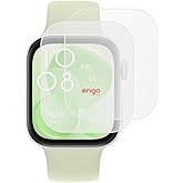 Engo Huawei Watch Fit 3 İle Uyumlu Ekran Koruyucu, Tam Kaplayan Akıllı Saat Koruması, &Ccedil;izilmeye Dayanıklı Tpu Koruma 2 Adet, 