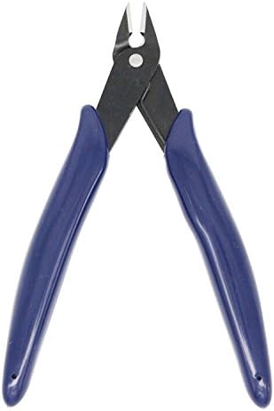 Spring Cutting Pliers, Micro Soft Wire Cutter with PVC Hand Metal Blade, 50g Lightweight Cable Flush Cutter, 2 Pack Blue