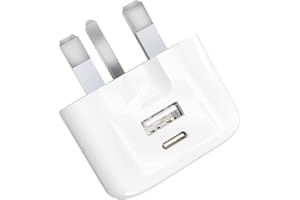 ASD ACCESSORIES Fast Charger Plug with 20W for 15/15 Plus/15 Pro/15 Pro Max/14/14 Plus/14 Pro Max/13/13 Pro Max/12 Mini/SE 2022,iPad, Air Pods Pro, S22, Dual Ports USBC PD 3.0 Mains UK C Wall Charging Power Adapter