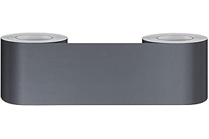 VisitRyl Frises autocollantes décoratives Bordure de papier peint Frise Murale Adhesive pour Cuisine, Salle de Bains,Chambre Décoration Murale gris foncé givré 5cm X 500cm