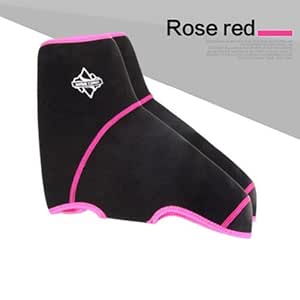 pink cycling shoe covers