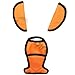 BELTS PADS SHOULDER STRAP AND CROTCH COVER fits MAXI COSI Cabriofix Cabrio car seat (orange)