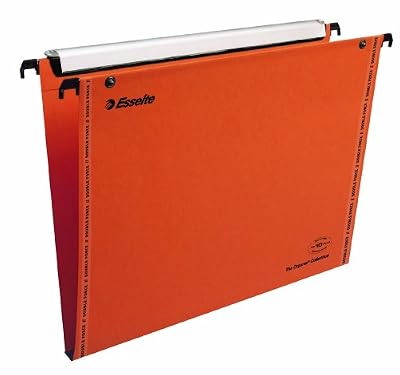 Esselte Lot de 25 Dossiers Suspendus Tiroirs VMG Fond 15 mm - Kraft Orange
