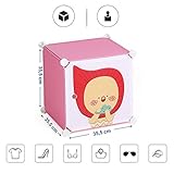 Songmics Regalsystem Kinderregal Kleiderschrank Garderobenschrank Spielzeugkiste Wäscheschrank Kapazität 450L Rosa 112 x 112 x 37 cm LPC33P - 6