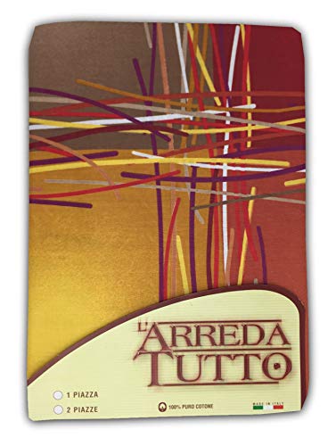 tex family Telo ARREDO COPRITUTTO Gran Foulard COPRILETTO COPRIDIVANO Tessuto KIOTO Arancio - 1 Piazza