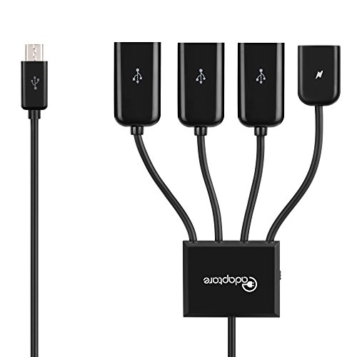 adaptare 40238 USB-OTG Adapter-Kabel dreifacher Hub Micro-USB-Stecker USB-Buchse Typ A + Strom-Anschluss für 3 Geräte - 2