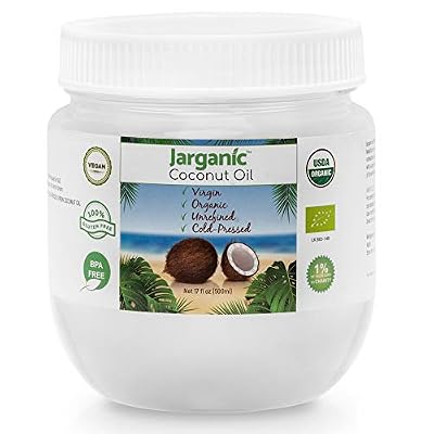 Kokosöl Bio Kaltgepresst Nicht-Raffiniertes 500 ml – Extra Nativ Kokosöl für Haare, Haut und zum Kochen – Natürliches Kokosnussöl Bio – Jarganic