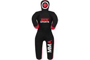 RTX SPORTS RTX Kids MMA Judo Grappling Dummy - Punch Bag for Brazilian BJJ Jiu Jitsu, Wrestling, MMA Training Canvas Unfilled 47"