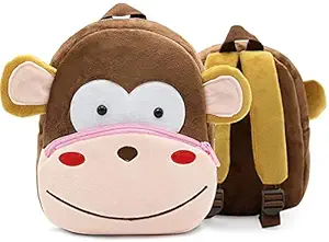 Toyshine Cute Kids Toddler Backpack Plush Toy Animal Cartoon Children Bag for 2~5 Years Baby- (Monkey)