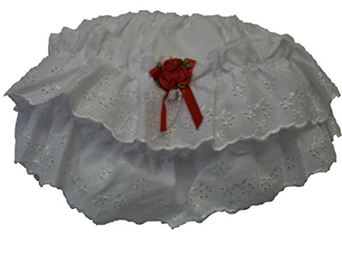 Pex Sweetheart Rose Frilly Pants (small, white/red)