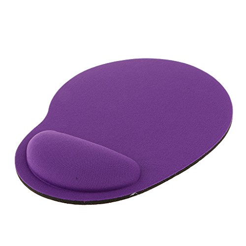 Generic Mausmatte Mausunterlage Handgelenkauflage Mousepad Unterstützt mit Neopren Gummi Rutschfest Oberfläche – Lila - 2